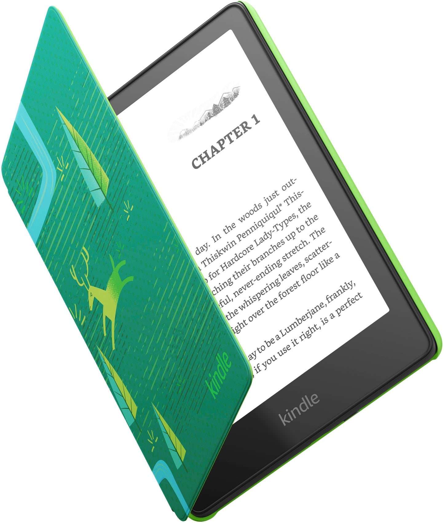 Amazon – Kindle Paperwhite Kids E-Reader 6.8′′ display with kid-friendly cover – 16GB – 2022 – 2023 – Emerald Forest